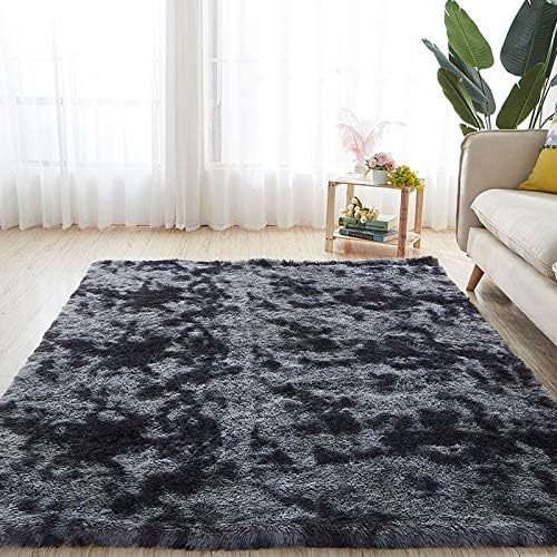 TEERFU Area Rugs Soft Fluffy Shaggy Rug Anti-Slip Carpet Mat Living Room Extra Large Bedroom Floor Carpet for Living Room 120 * 160cm
