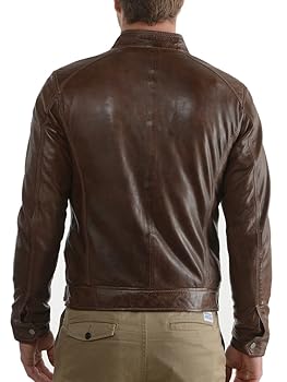 Genuine Sheep Leather Mens Slim Fit Party Jacket LT400 - S