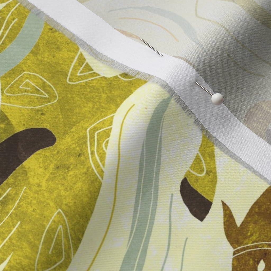 Spoonflower Fabric - Black Horses Horse Racing Printed on Organic Cotton Sateen Fabric by The Yard - Sewing Quilting Apparel Home Decor