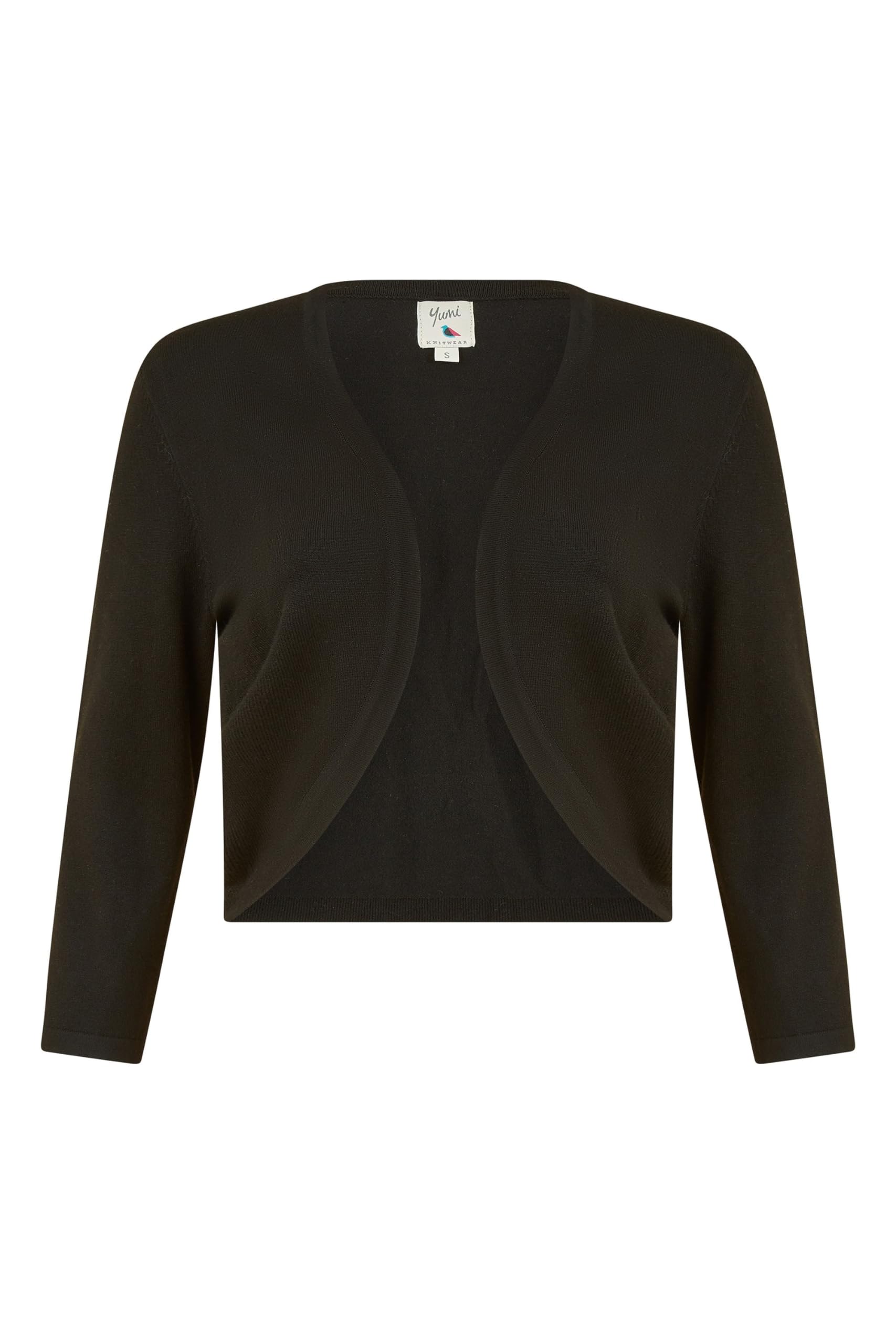 Yumi Women's Black Knitted Bolero | : Medium