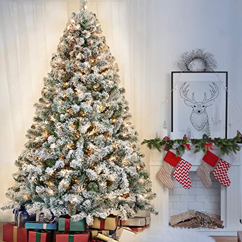 Yaheetech 7.5Ft Pre-Lit Artificial Christmas Tree With Incandescent Warm White Lights thumb #1