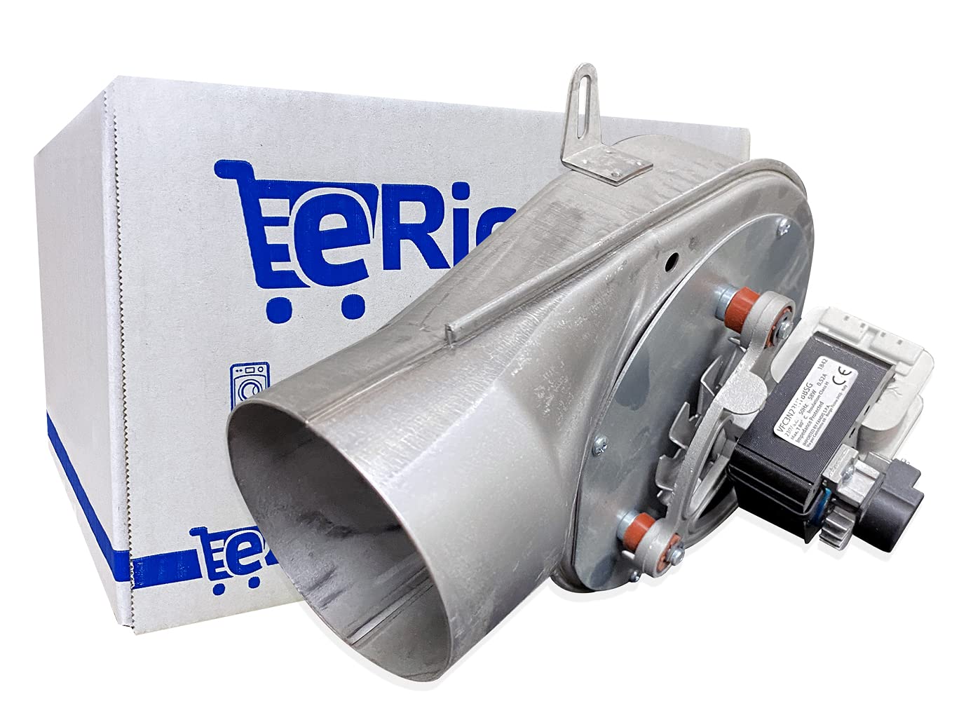 ERICAMBI, Fandis Estrattore Aspiratore Fumi per Stufe a Pellet, Provvisto di Girante in Acciaio Inox, Equipaggiato con Encoder, Numero di Giri 2650 RPM, Potenza 50W, Ventola Ø 150mm