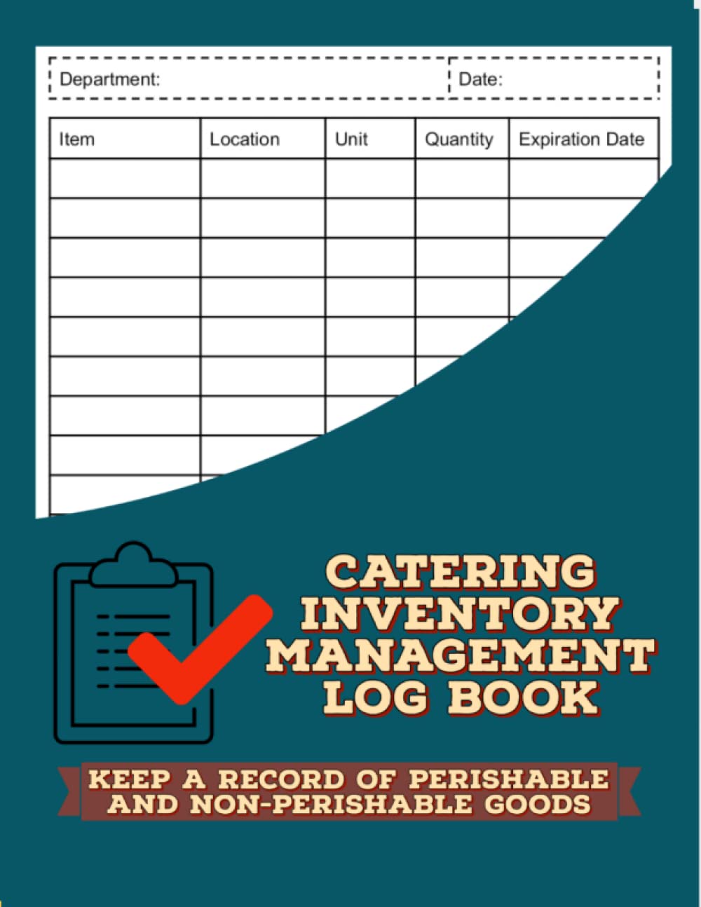 Catering Inventory Management Log Book - Keep a record of all the ...