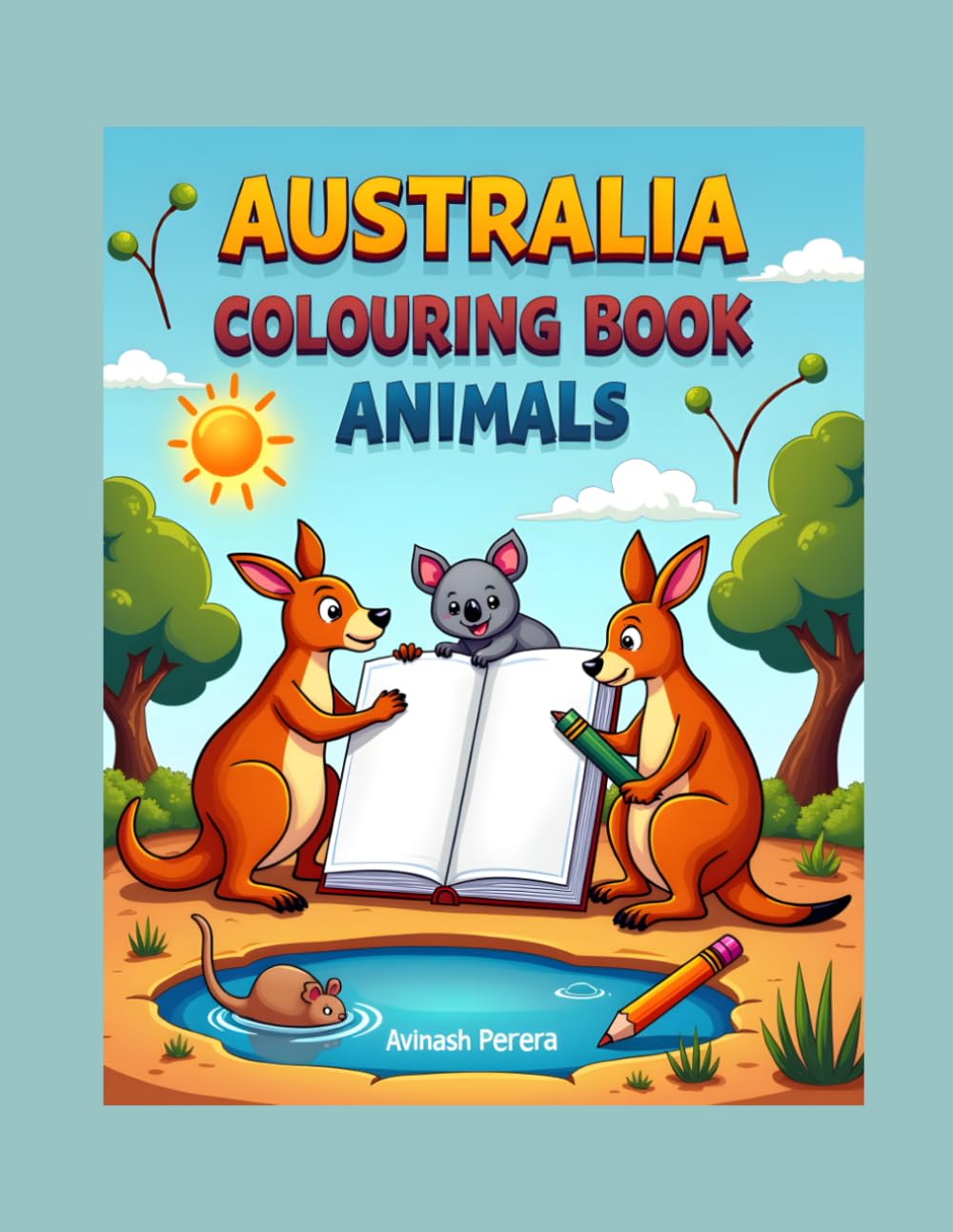 Australian animals colouring book
