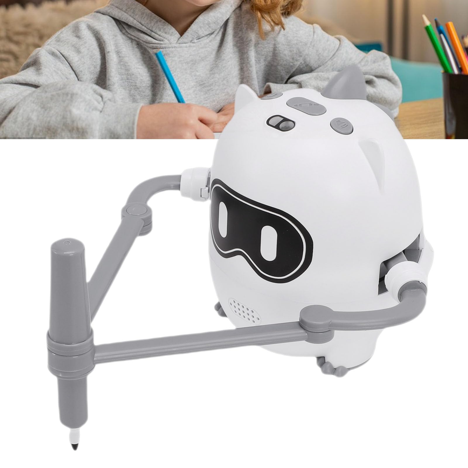 Robot de Dibujo Inteligente con reconocimiento de cámara, Juguete Educativo de Aprendizaje de Arte para niños, 100 Tarjetas de Patrones