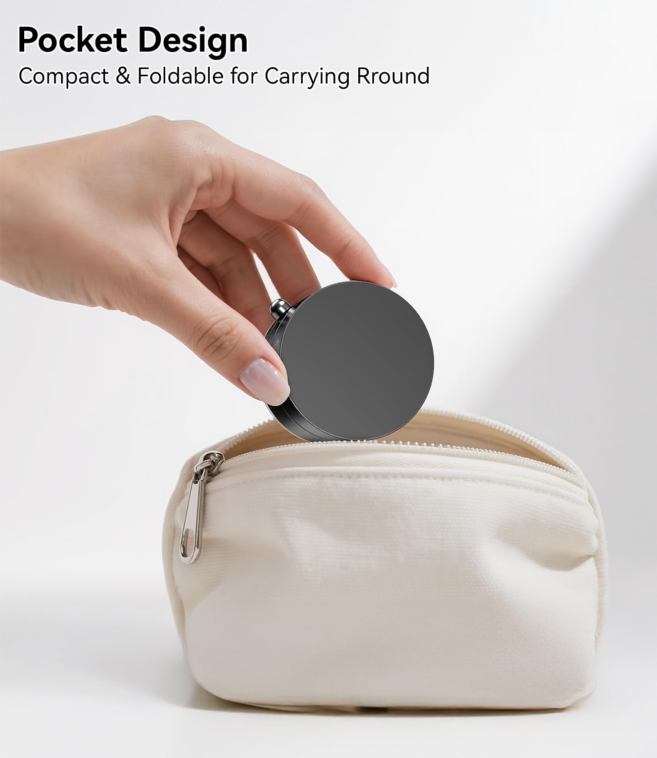 imluckies Supporto Magnetico Telefono con Aspirazione a Vuoto, Rotante e Pieghevole a 360°, Compatibile con iPhone Magsafe per Doccia/Bagno/Specchio/Auto/Cucina, Nero