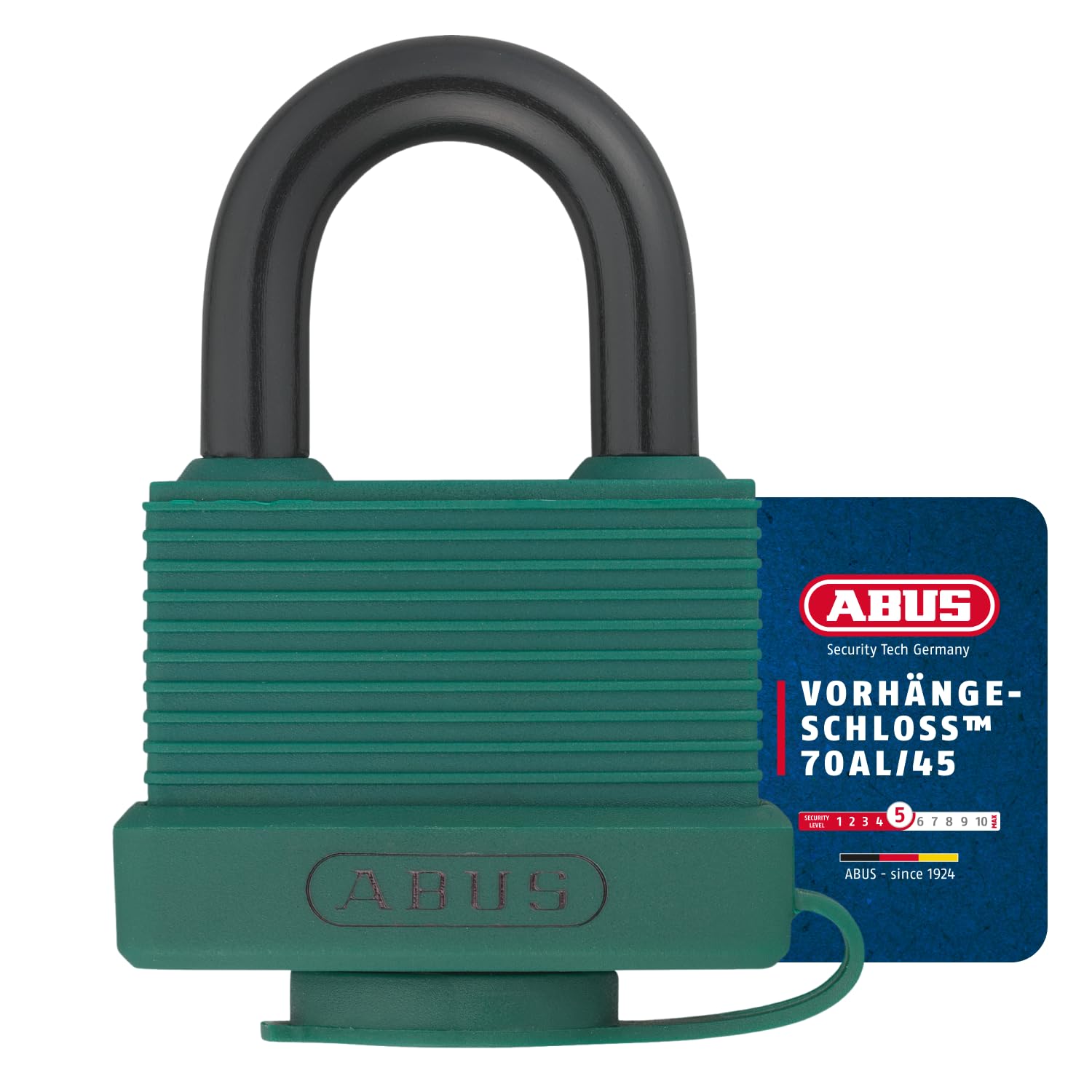 ABUS 49972 70AL/45mm Aluminium Padlock Green Keyed Alike 6401