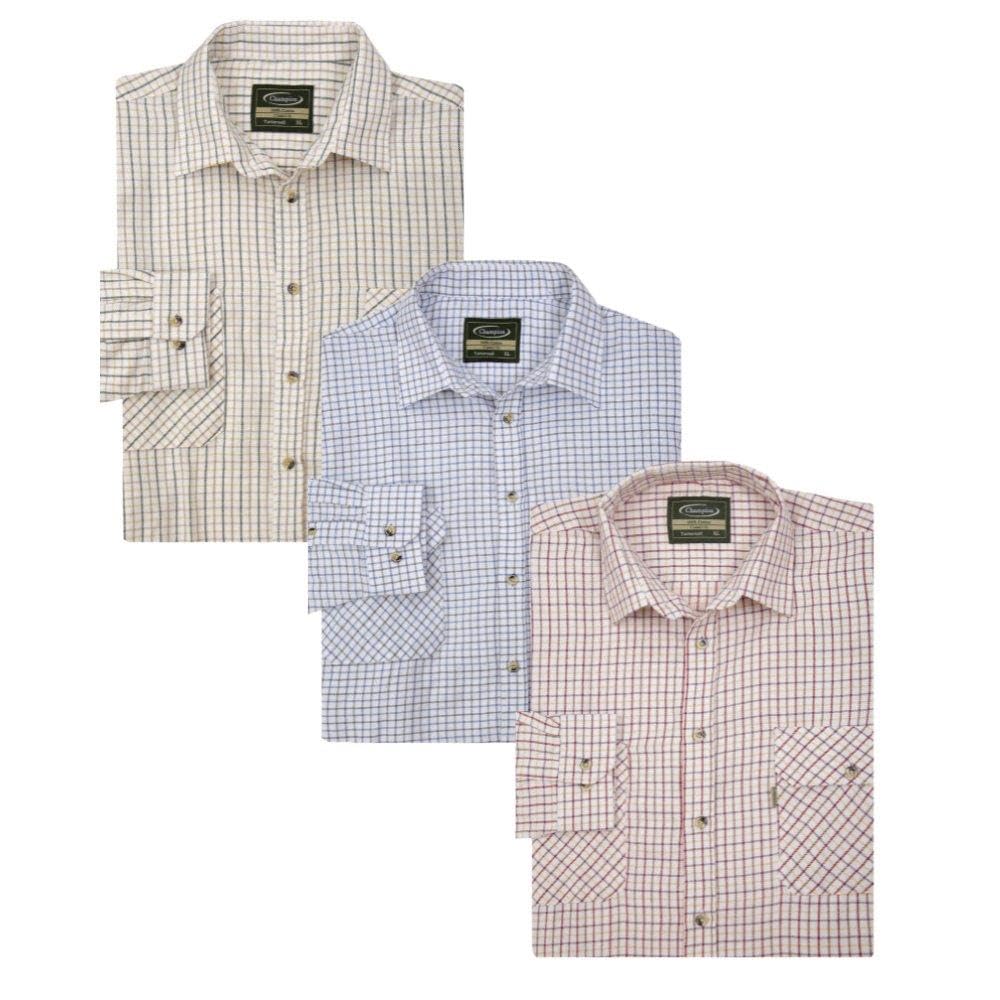 Walker and Hawkes - Camisa de Manga Larga para Hombre - 100% algodón - Estilo leñador - Estampado a Cuadros