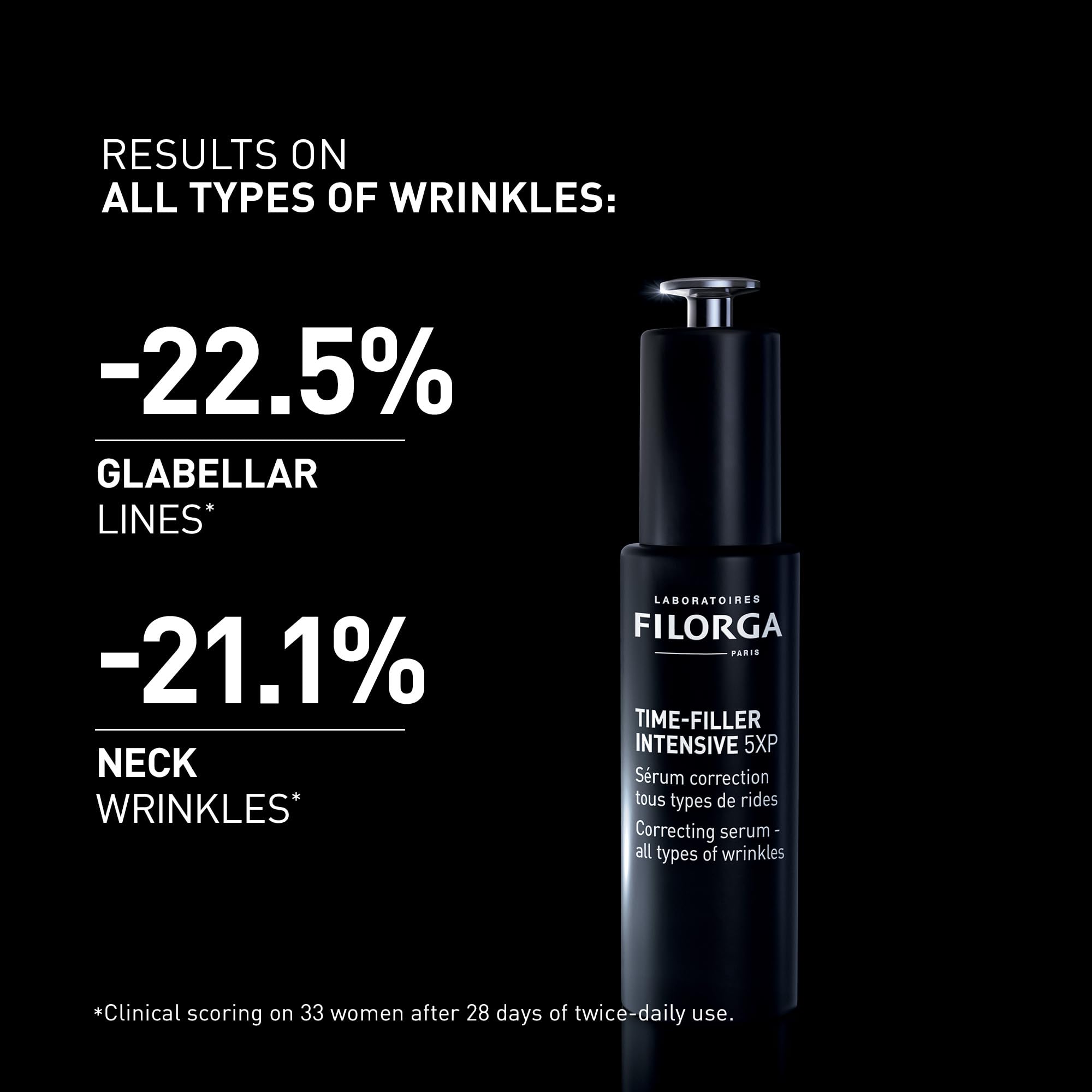 Filorga Anti-Aging Time-Filler Intensive 5XP Face Serum, suero antiedad para líneas finas y arrugas, 1 oz