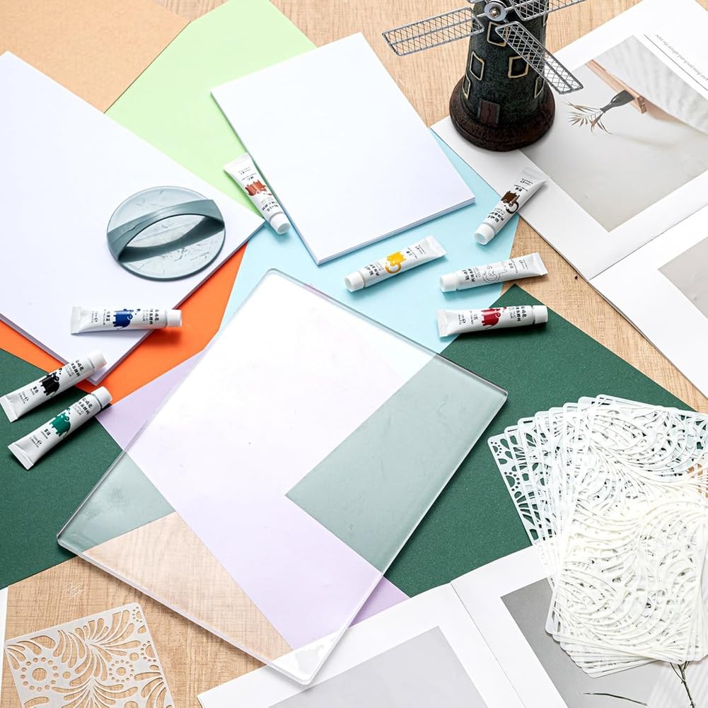 Gel-Druckplatte Set mit 9" X 12" Gelatineplatte & Druckpapier, Komplett für Kunst, Monotypie-Set