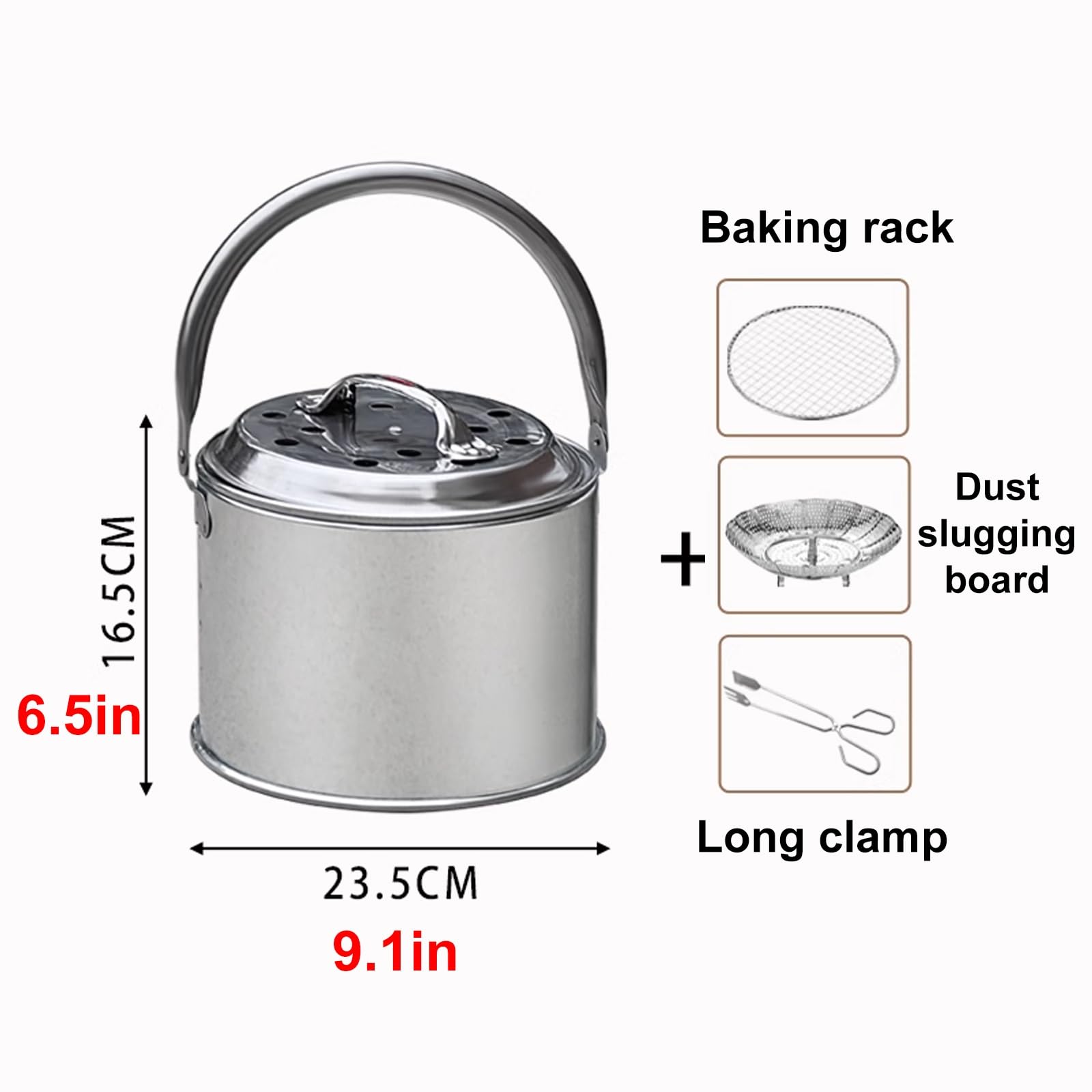 Fornello da Esterno Include Griglia e Maniglia Dotato di Fori di Ventilazione Cucine da Campeggio Tendas Adatto per Campeggio e Uso Esterno(23.5 * 16.5cm)