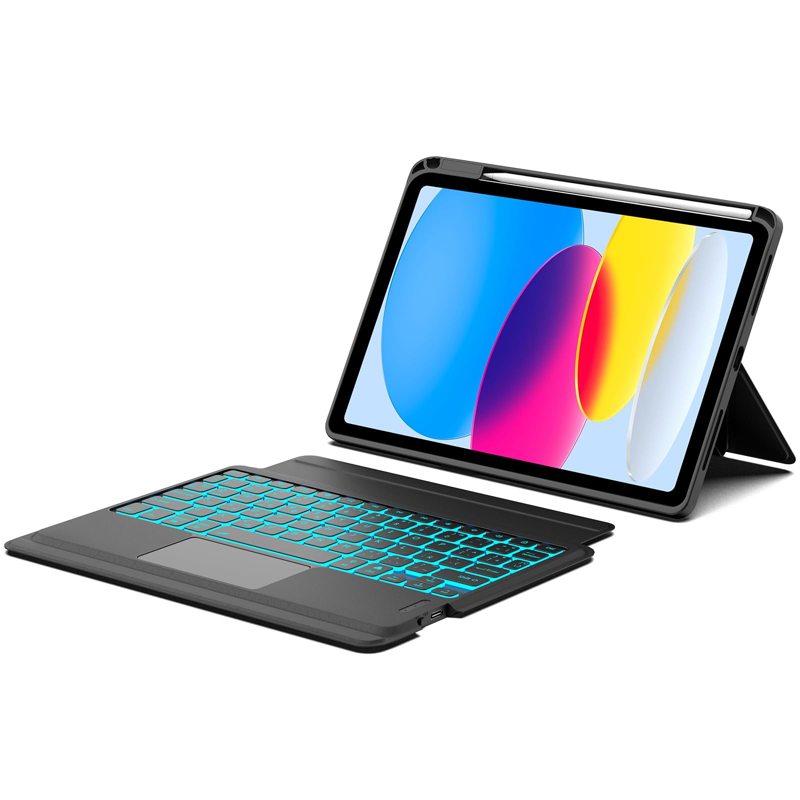 Custodia Con Tastiera Magnetica Per Google Pixel Tablet 11″ – Retroilluminata, Touchpad E Portapenne