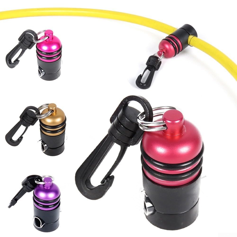 Support de tuyau Octopus avec fonction magnétique pour plongée sous-marine Système de clip réglable (rose)