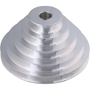 54mm to 150mm Outer Diameter 20mm Bore Width 12.7mm Aluminum 5 Stage Pagoda Pulley for a V-belt Timing Belt
