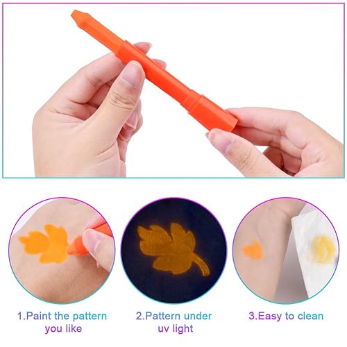 Miniatura 3 de AOMIG Crayones giratorios, 6 colores seguros, no tóxicos, lavables, lápices de pintura facial para niños, crayones de baño fluorescentes, lápices de