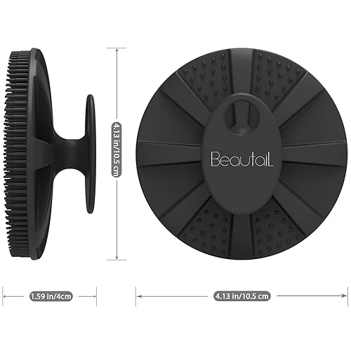 Miniatura 7 de Paquete de 2 cepillos de baño de ducha de silicona, más higiénico que la esponja lufa tradicional, enjabona bien, de larga duración, exfoliante