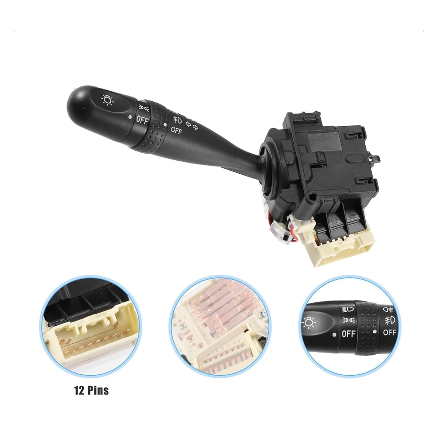 Headlight Indicator Switch Stalk 8414002280 Steering Column Switch Compatible with Toyota Yaris Corolla 1999 2000 2001 2002 2003 2004 2005