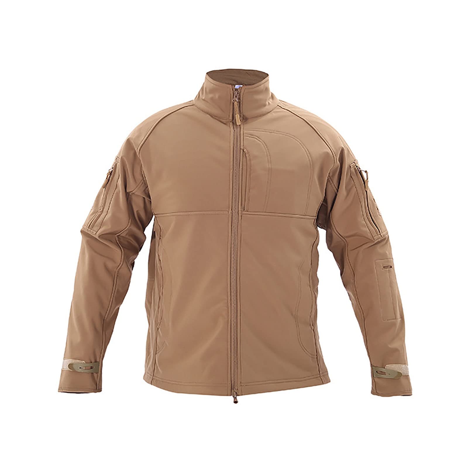 Męska kurtka turystyczna ze stójką, jesienno-zimowa Outdoor Sports Wodoodporna ciepła kurtka polarowa Softshell, do taktycznego wędkarstwa myśliwskiego kurtka wspinaczkowa