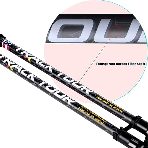 Miniatura 5 de Bastones de senderismo de fibra de carbono, bastones de senderismo ultraligeros con empuñaduras de corcho y espuma EVA, cerraduras ajustables rápidas