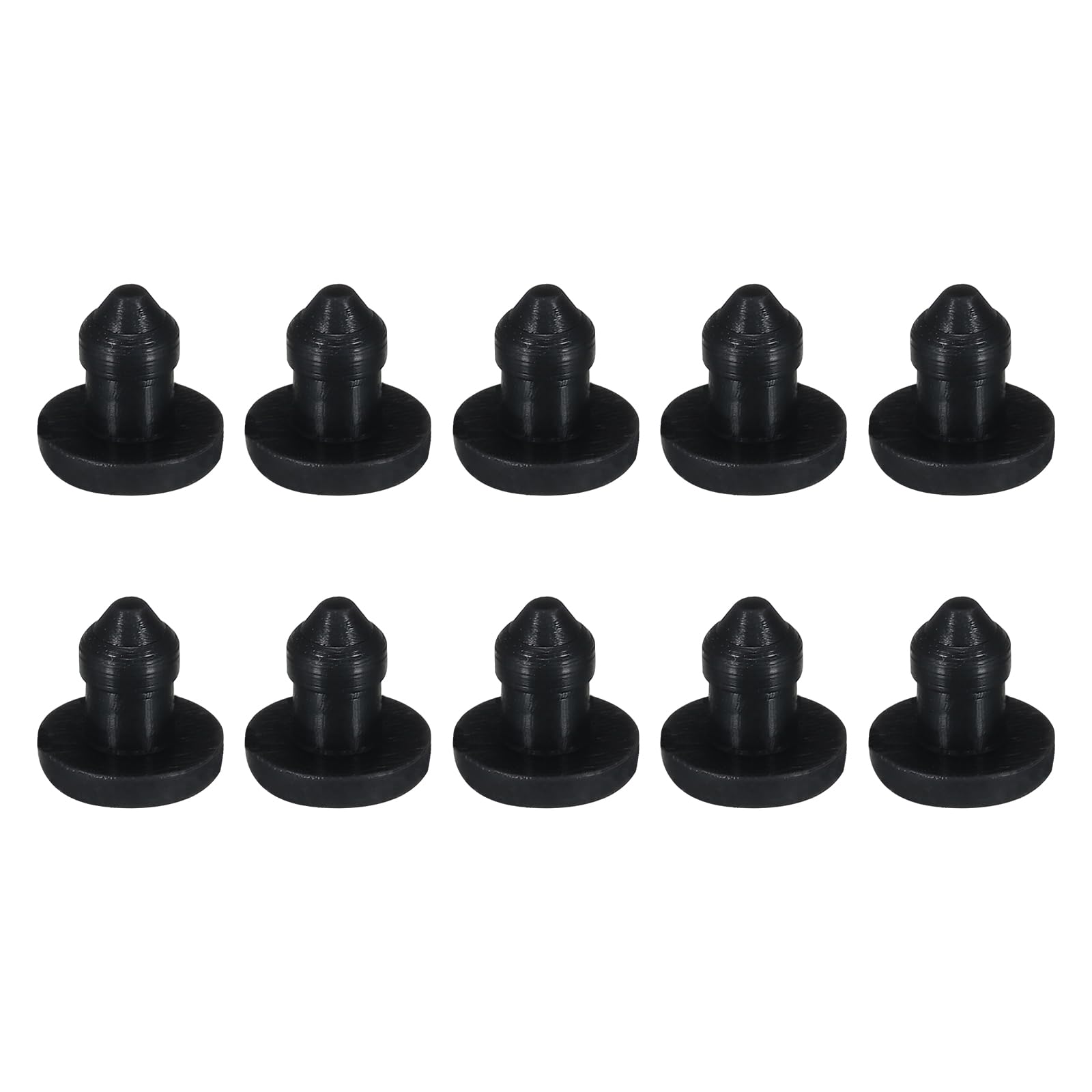 Snap in Locking Hole Plugs Rubber Panel Seal Cover Drilled Silicone Caps, [for Kitchen Rubber, Waterproof Sealing Plugs] - 5.5mm/0.2in/Black/10Pcs