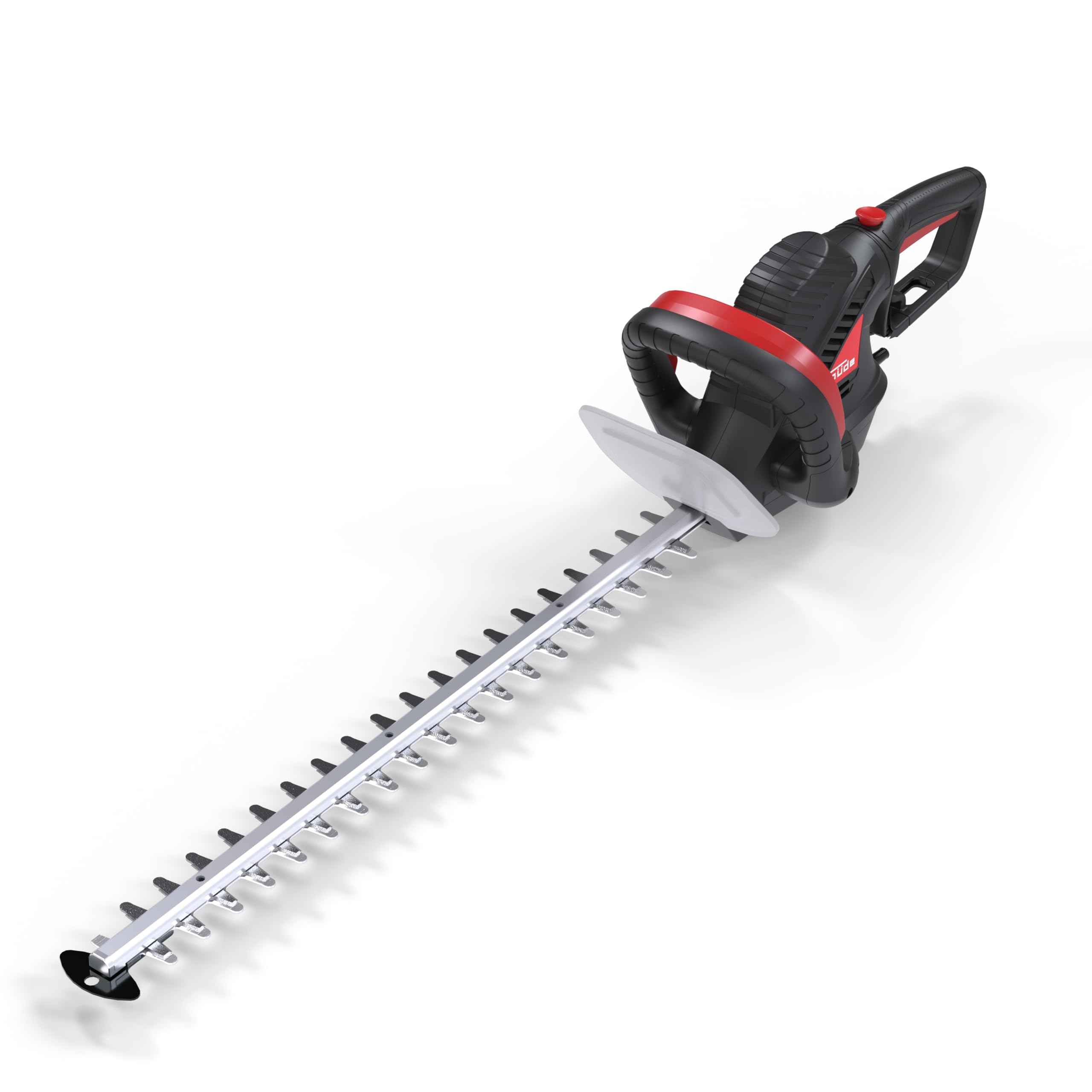 Güde GEH 660-750 - Cortasetos eléctrico (230 V, Potencia de Motor de 750 W, Longitud de Corte de 61 cm, Grosor de Corte de 2,4 cm, Mango Giratorio, Engranaje metálico, Parada mecánica de Cuchillo)