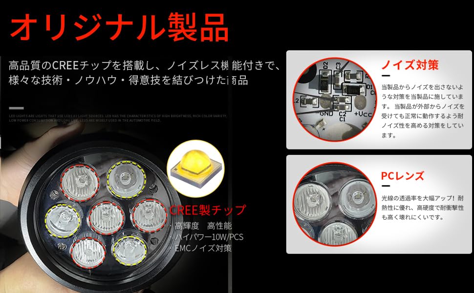Amazon | 【1台】LED作業灯70W ハイパワーLEDワークライト10W高出力LED 