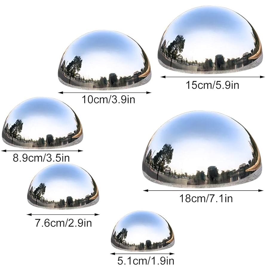 Sfera Decorativa In Acciaio Inox 300 Mm - Per Giardino, Casa, Design | Effetto Specchio | Decorazione Moderna - Foto 6