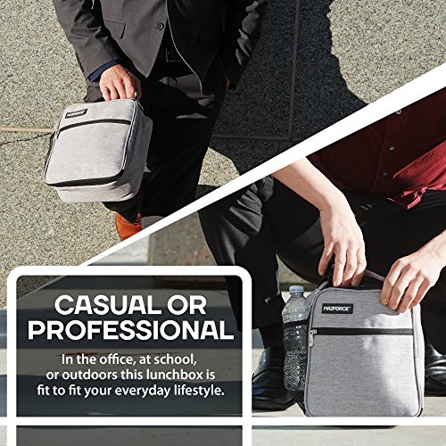 Mazforce Original Lunch Box Insulated Lunch Bag - Food Safe Durable Lunchbox For Men - Bpa Free Small Reusable Lunch Bags For Adults, Teens, Boys, Women (Gray) #TOP2