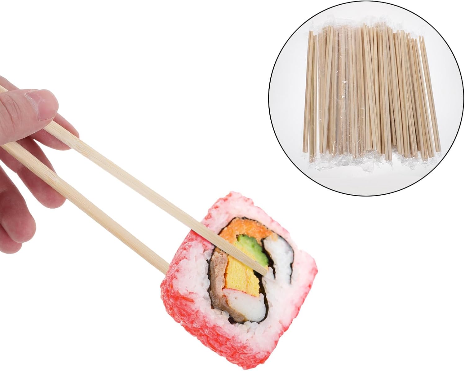 100pcs Restaurant Disposable Chopsticks - Wooden Dining ChopSticks Single Pack for Takeout Meals, Asian Cuisine, Party Supplies 23.5cm Length