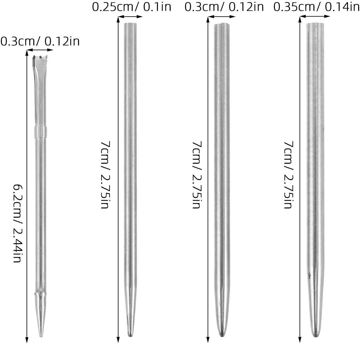 Stainless Steel Lacing Needle Set 4pcs for Shoelace and Paracord