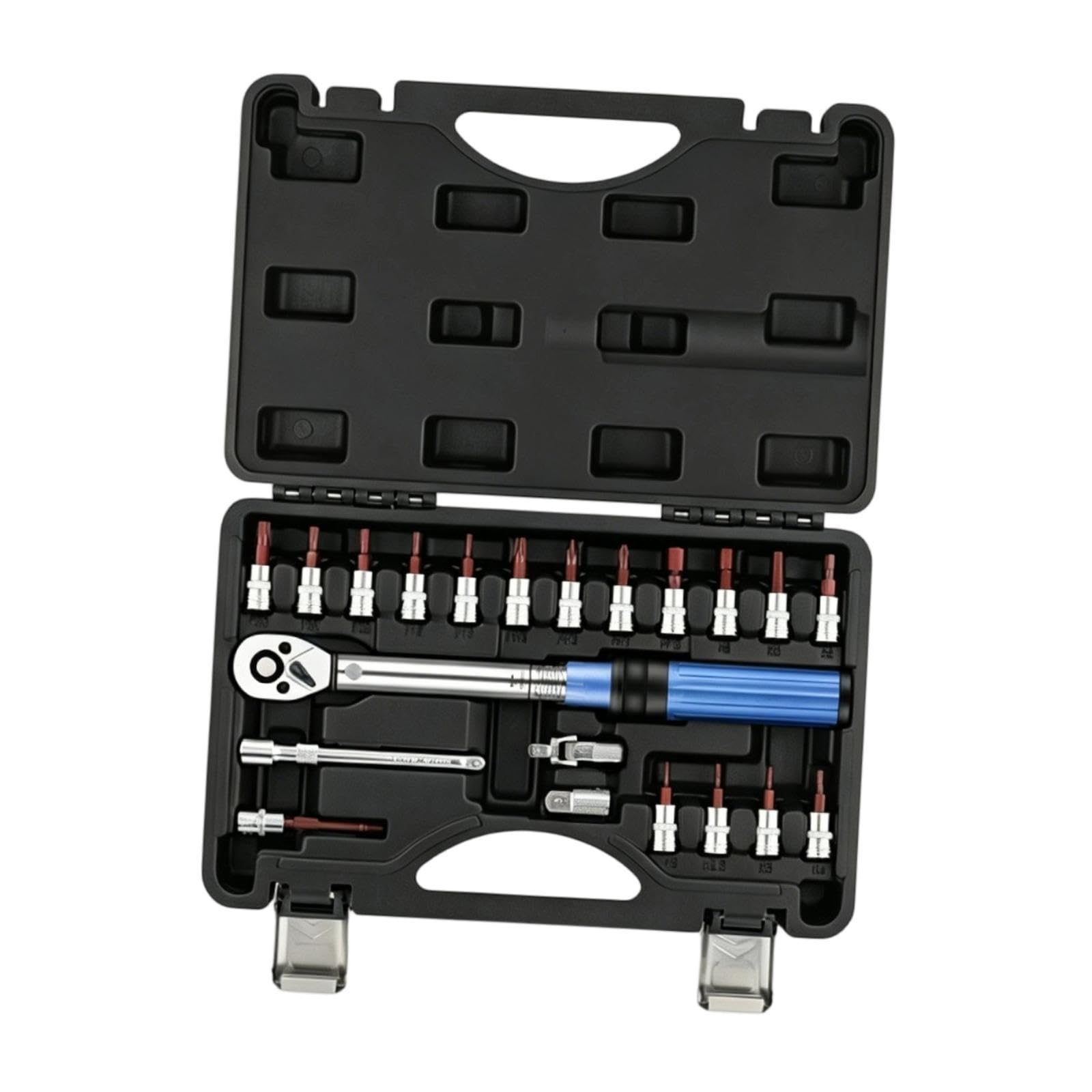 Llave de para Bicicleta con Herramienta Multifuncional de Trinquete Maletín Resistente Anti Desgaste de Ajuste Preciso Elaborada en Ale, 21 Piezas