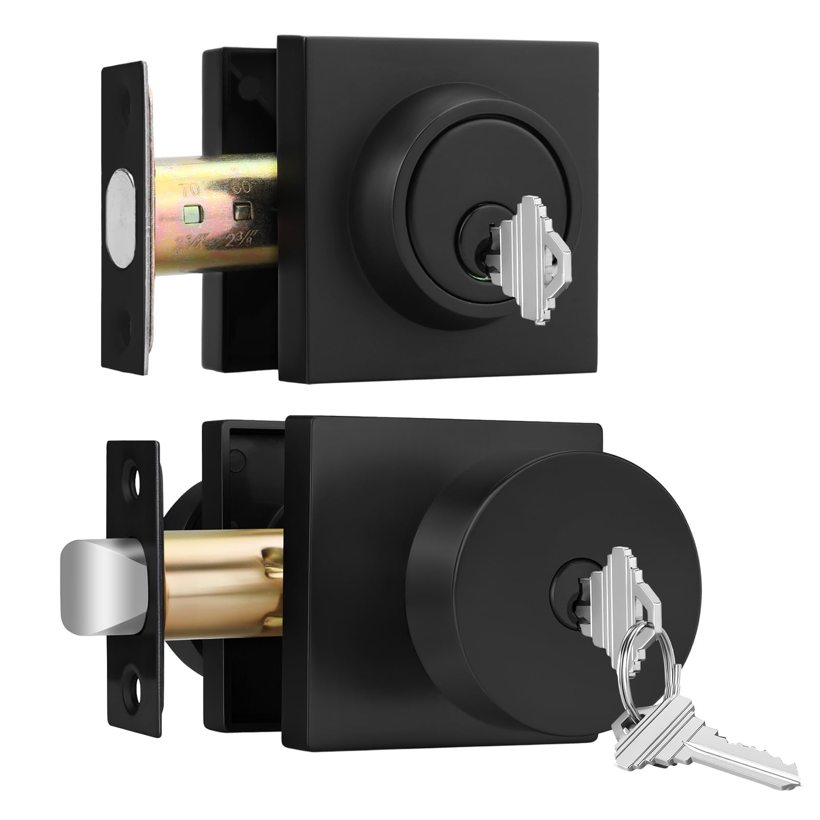 Brushed Gold Door Knobs - 6 Pack Privacy Knobs -27 Brushed Gold Door Knobs - 6 Pack Privacy Knobs -27