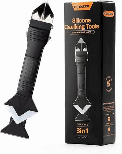 Saker Silicone Caulking Tool 3-in-1 Grout Removal Tool and Sealant