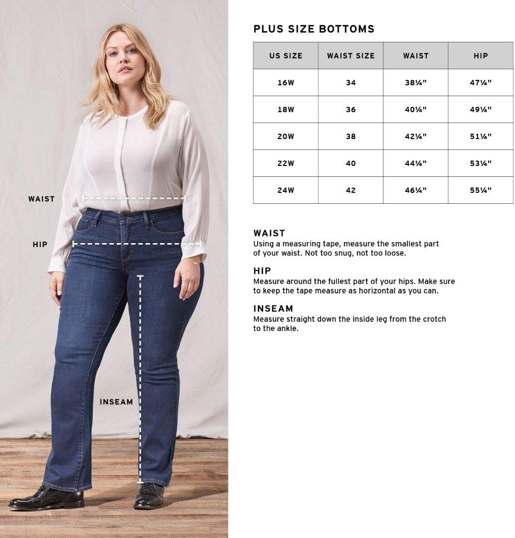 Levi's Women's Classic Bootcut Jeans (Also Available in Plus) Plus Size 40 Plus Short Island Rinse