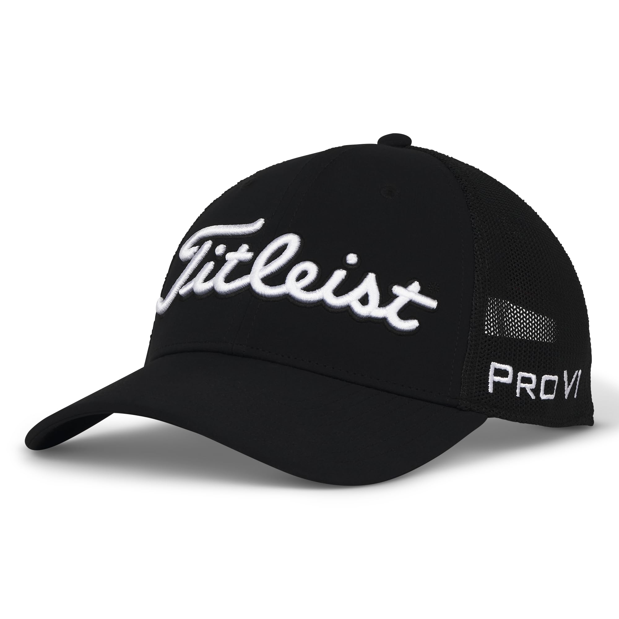 Titleist Tour Performance Mesh Golf Cap, Black/White, Adjustable