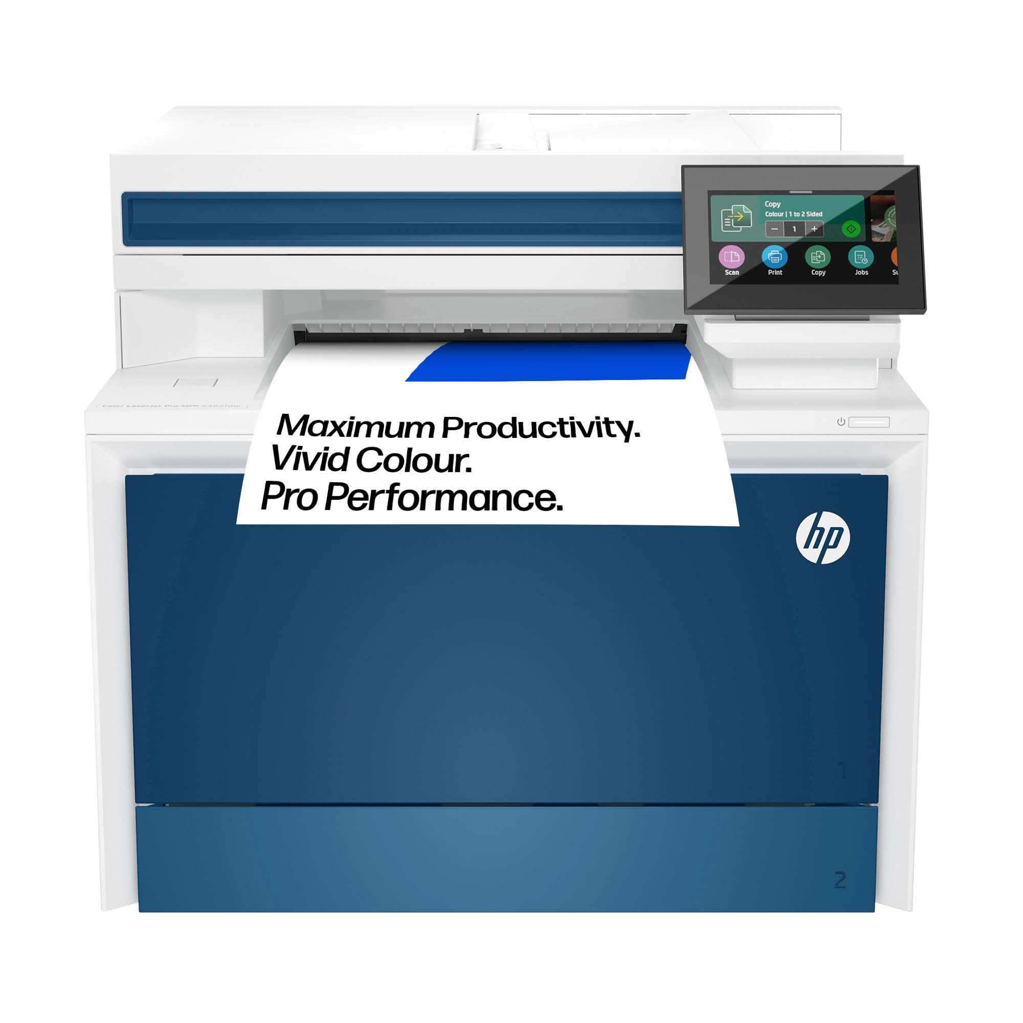 HPLaserjet Pro MFP 4302fdw Laser Printer | Colour | Printer for Small Medium Business | Wireless | Print, Copy, Scan, Fax | Automatic Document Feeder | 2-Sided Printing | Self-Healing WiFi | EthernetBlue Angel