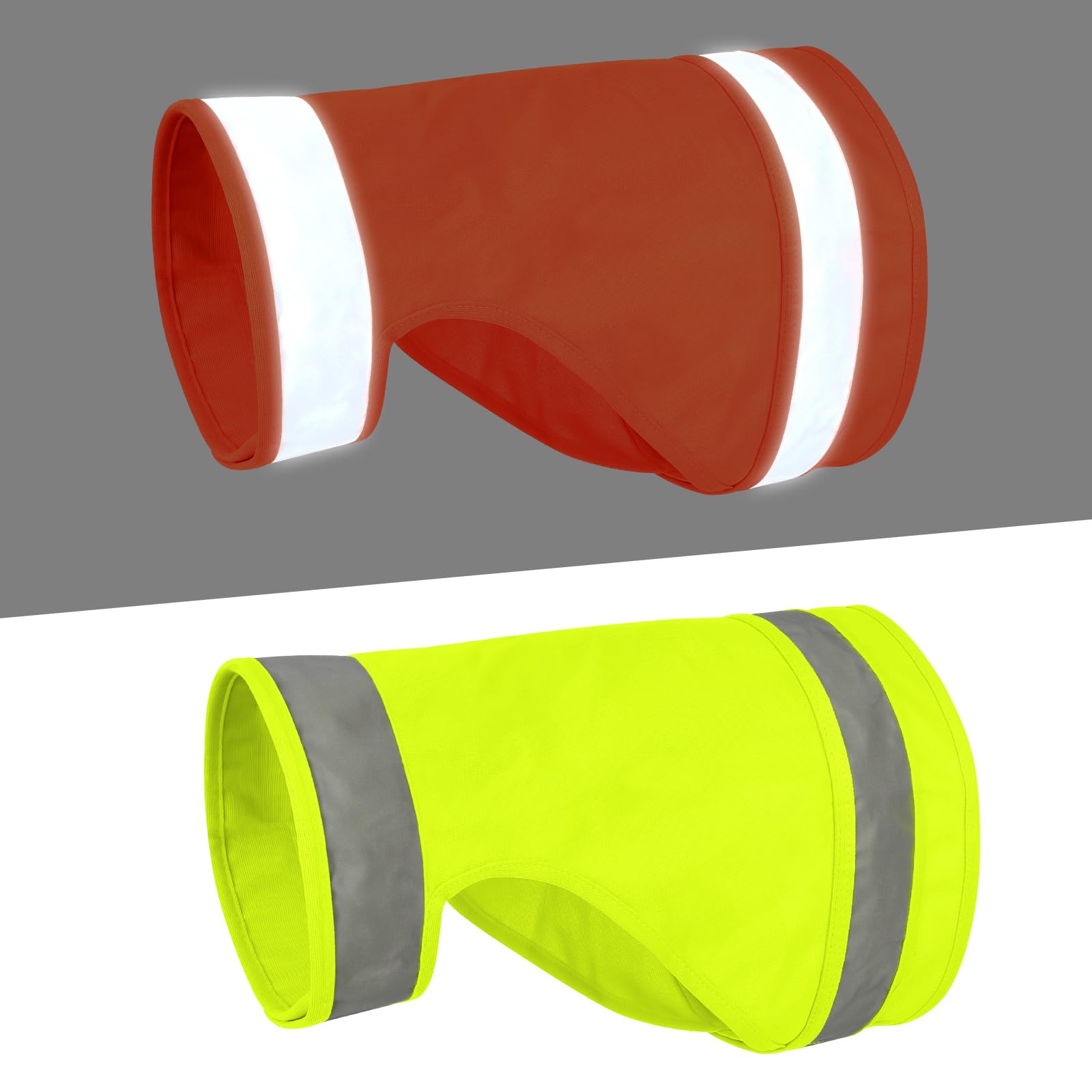 2 Stück Hunde-Jagdweste, reflektierende Sicherheitsweste, verstellbar, hohe Sichtbarkeit, macht Ihren Hund sichtbarer und sicherer vor Jägern, fluoreszierendes Grün und Blaze-Orange, Größe M