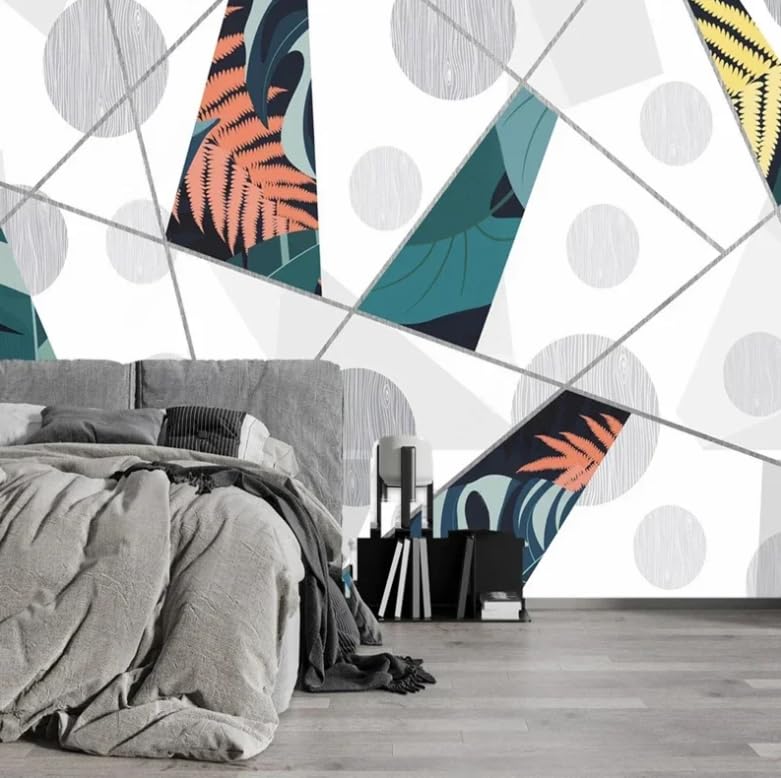 Papier peint panoramique 3D feuilles exotiques pour créer un salon style jungle moderne