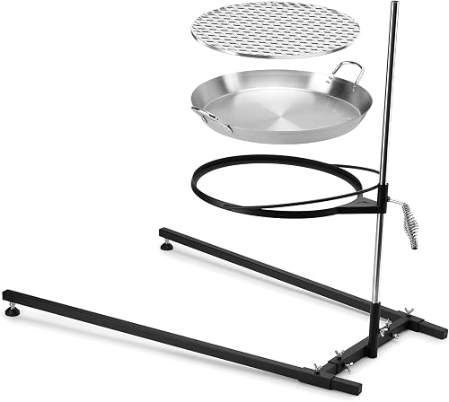 onlyfire Support Pivotant pour Feu de Camp avec Poêle et Grille 