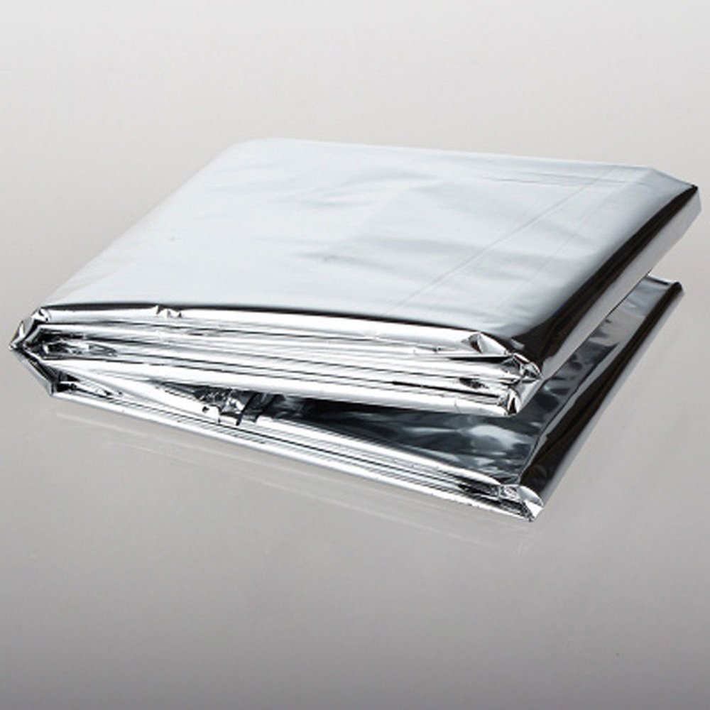 Toolstar Silver Emergency Blanket, Thermal Foil Blanket Survival Reflective Thermal First Aid Foil Blanket (,160 * 210Cm,Pack Of 5)