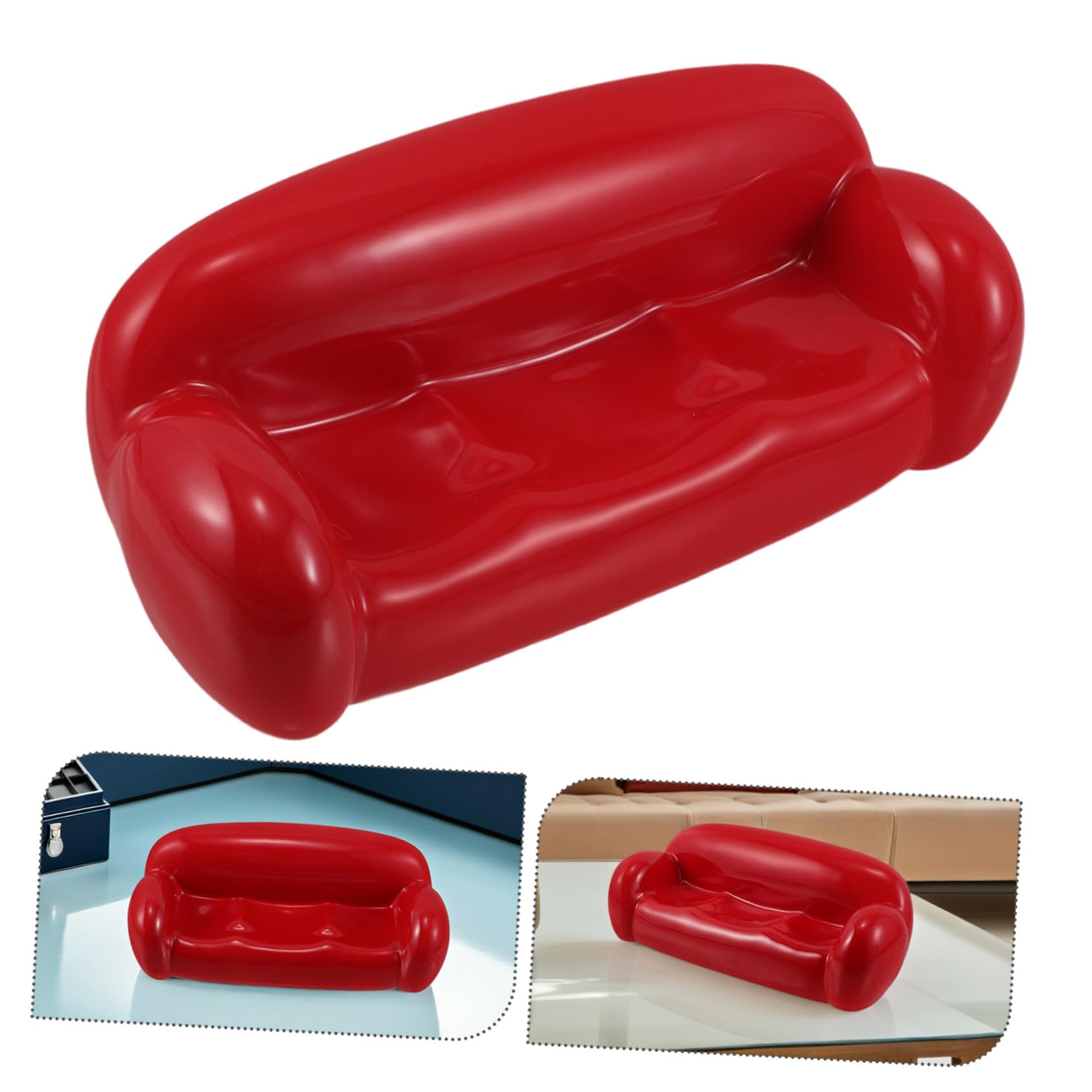 NOLITOY Bandeja de Cerámica para Joyas Plato para Anillos y Pulseras Organizador de Cerámica Forma de Sofá Pequeño Expositor de Collares y Pendientes Dormitorio la Oficina Tocador
