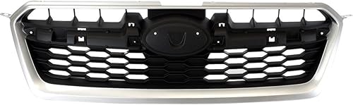 FITRITE AUTO PARTS Nueva rejilla para Subaru Impreza 2012-2014, carcasa plateada/inserto negro, sedán/vagón, excepto modelos WRX 91122FJ010 SU1200145