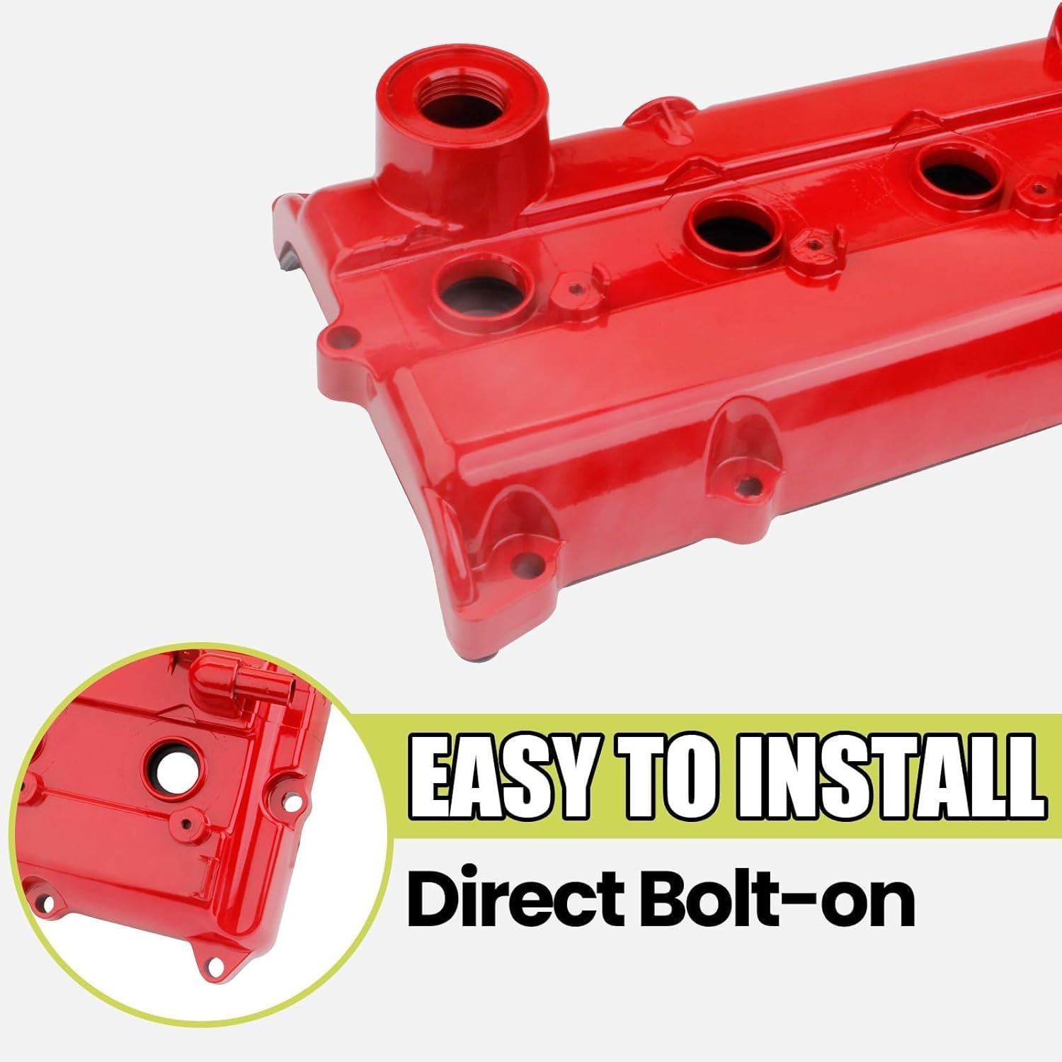 Aluminum Engine Valve Cover Compatible with 2002 2003 2004 2005 2006 Sentra SE-R Altima 2.5L