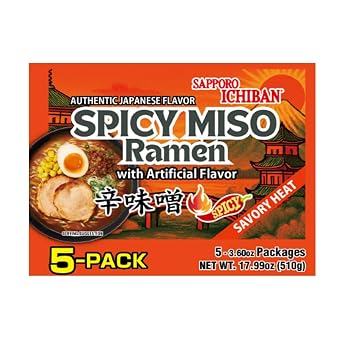 Sapporo Ichiban Spicy Miso Ramen, 5 Pack, 17.99 Oz