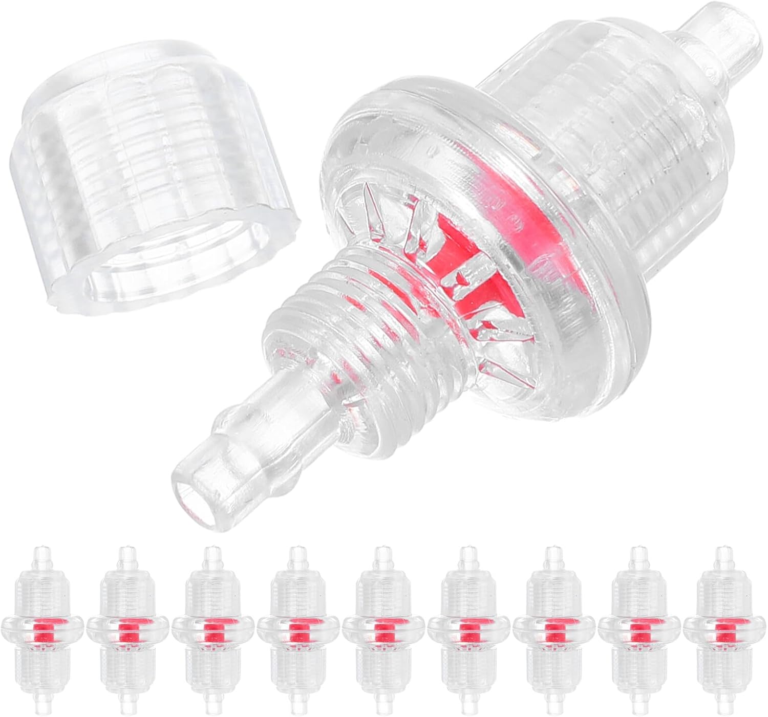 TEHAUX 10pcs Aquarium Air Pump Non Return Valves One Way Air Check Valves Plastic Backflow Prevention for Fish Tank Oxygen Pump Accessories