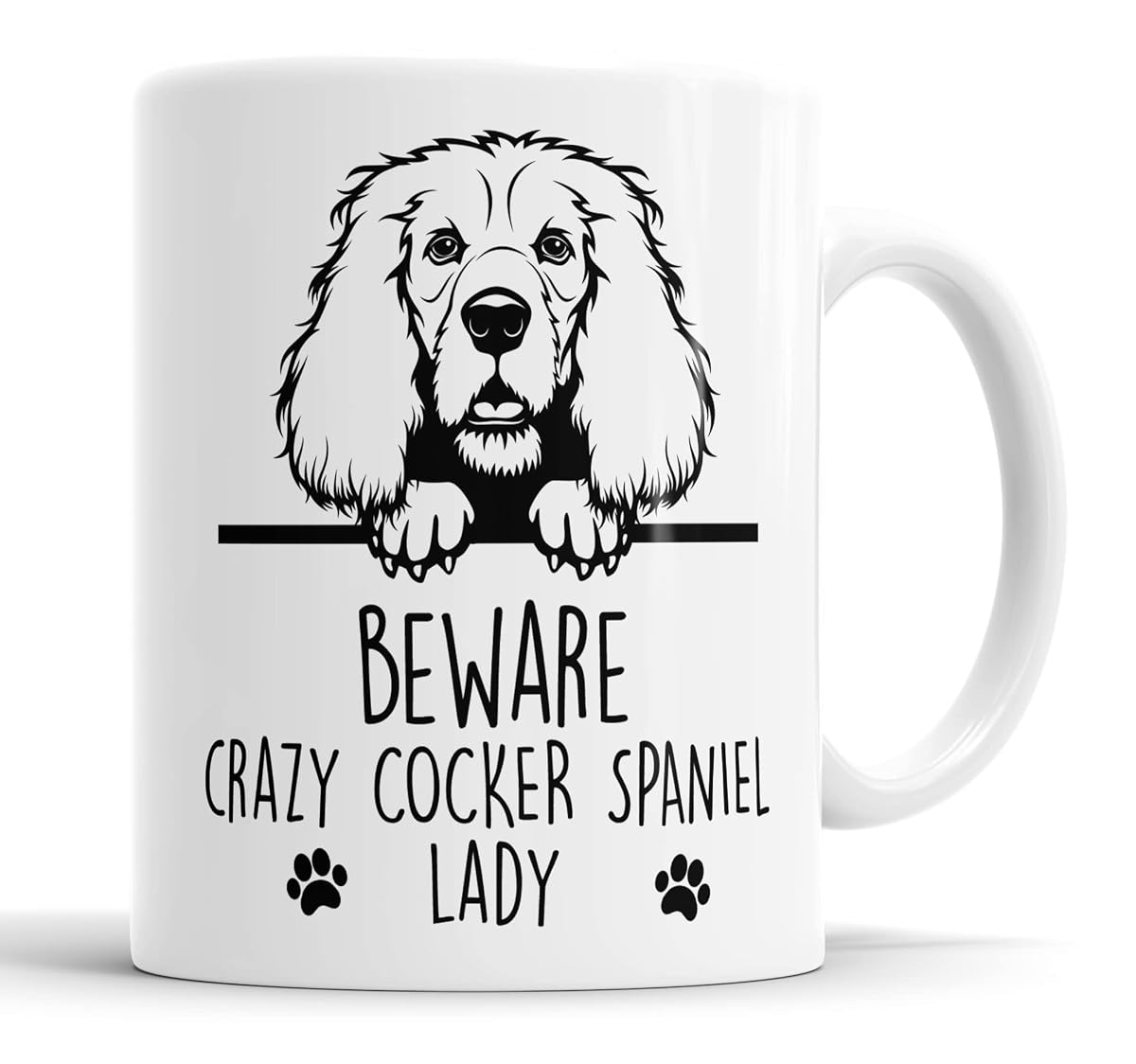 Cocker Spaniel Beware Crazy Cocker Spaniel Lady Mug Pet Present Cocker Spaniel