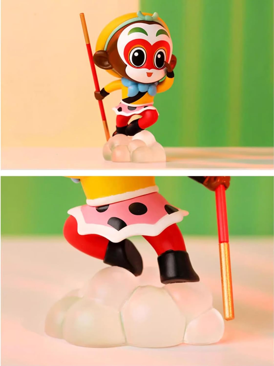 ShangMei Studio Cute Anime Figure Monkey Doll Sun Wukong Q Version Ornaments Gift