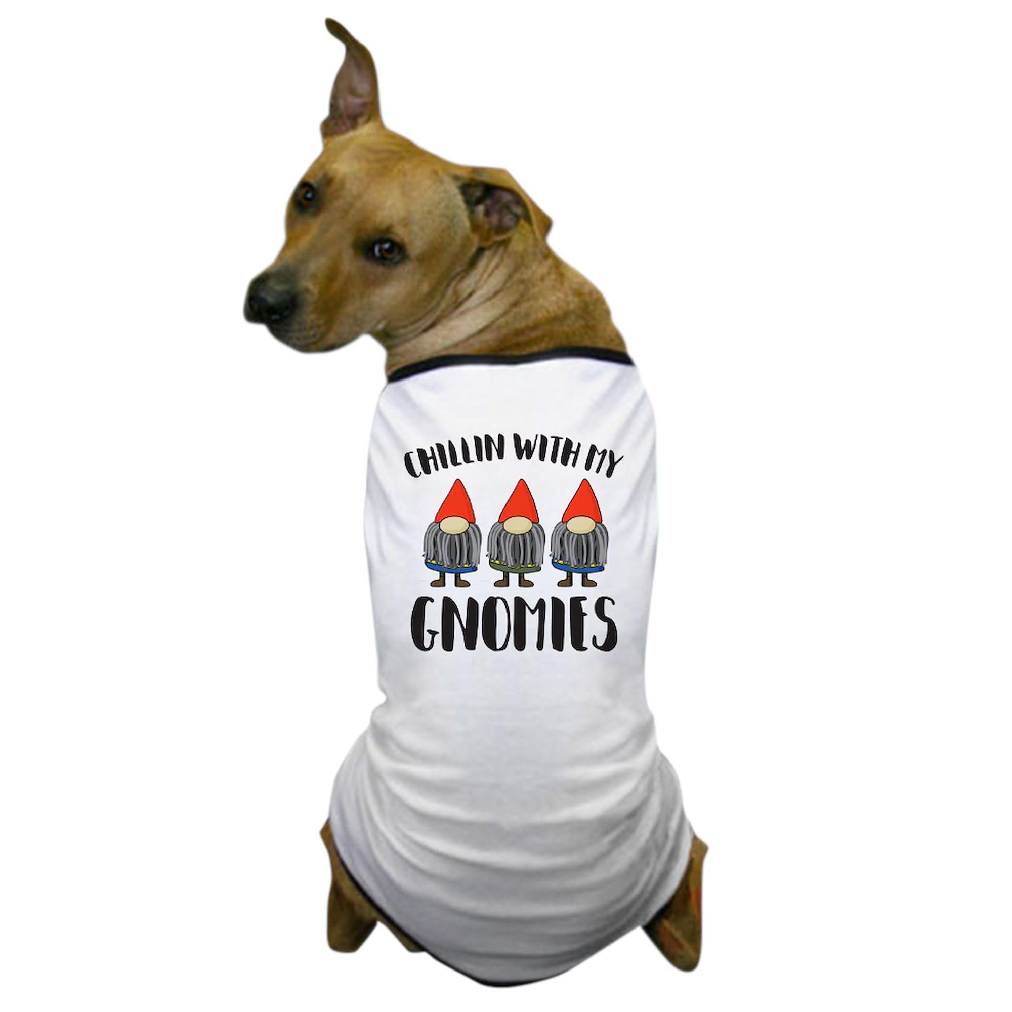 CafePress Chillin with My Gnomies Dog T Shirt Dog T-Shirt, Pet Clothing, Funny Dog Costume