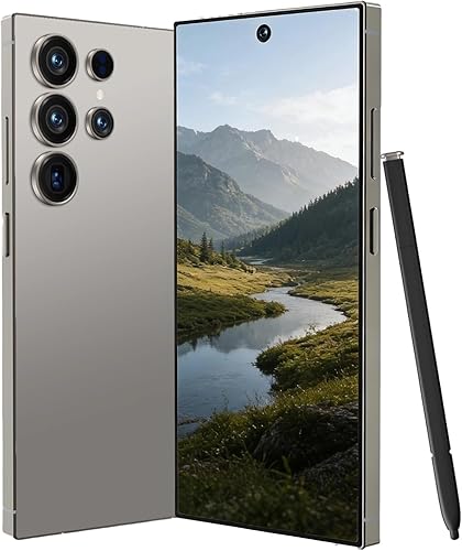 Echoamo Teléfonos desbloqueados E25U 8GB+256GB Teléfonos celulares 6.82" Smartphone con bolígrafo incorporado, batería grande de 6800mAh 5G Dual SIM