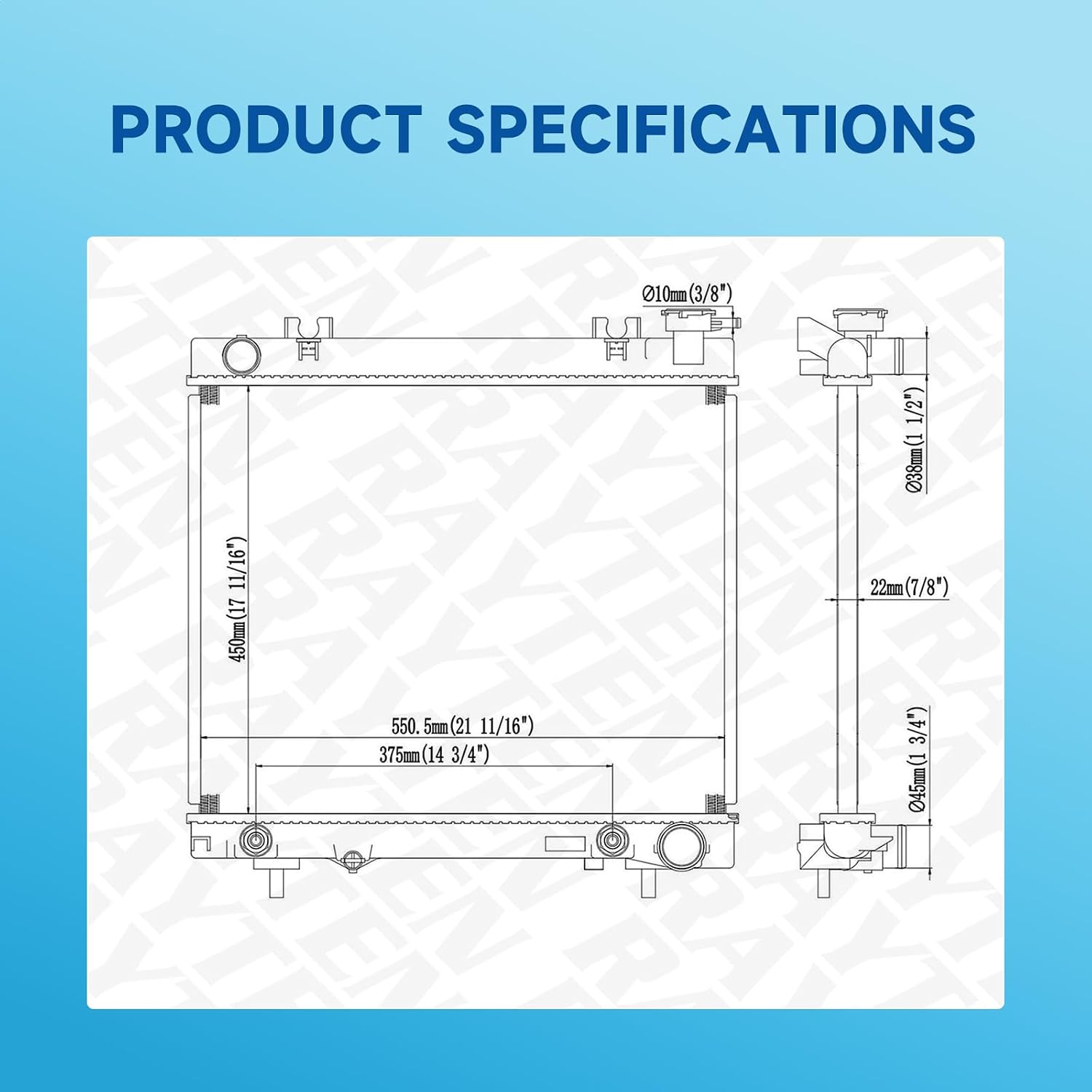 Rayten 2847 Radiator Compatible with Dodge Dakota 2005 2006 2007 3.7 V6 4.7 V8